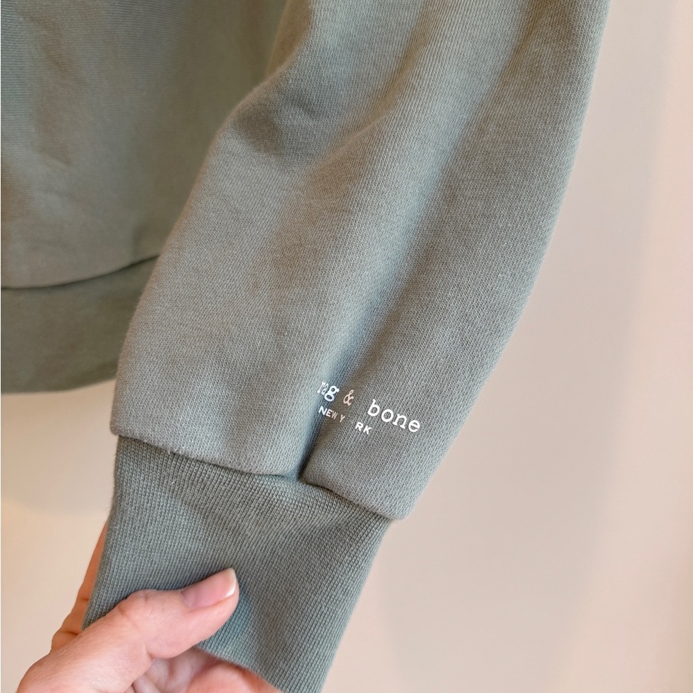 Rag and bone quarter zip pullover sweater sage green size XS - Picture 2 of 5